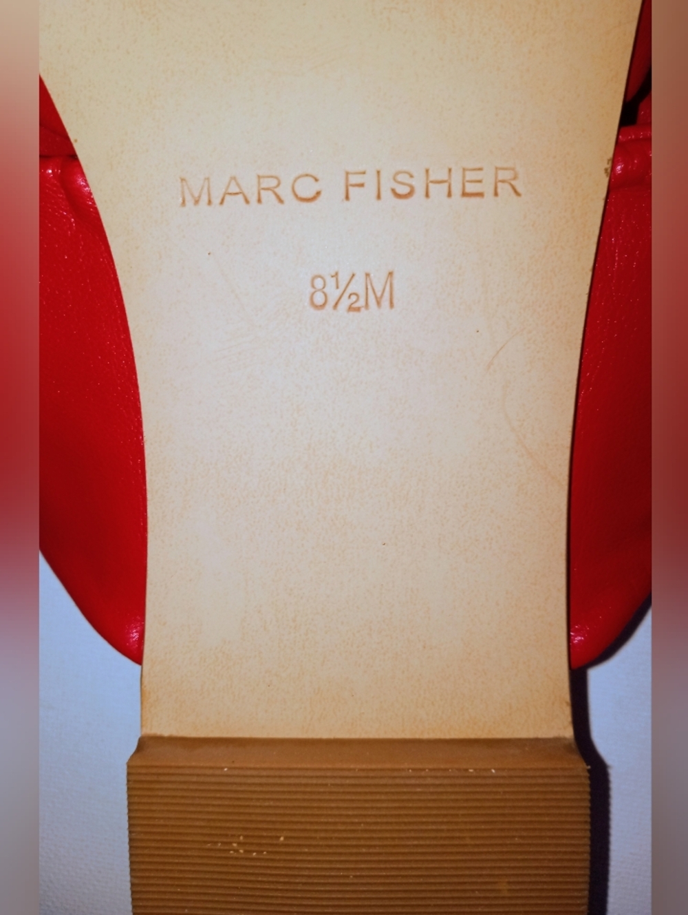 Marc Fisher Bright Red Pointed Knot-Front Mules - Picture 2 of 4